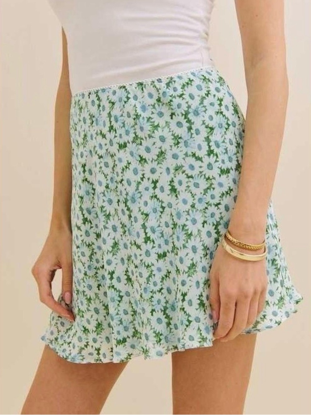 NWT Reformation Brandy Skirt Daisy Meadow